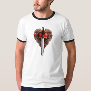 T-shirt Tee De Tatouage Coeur Cupide Classique