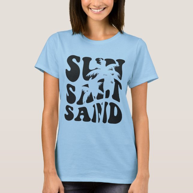 T-shirt tee de vie de sel, sable de sel (Devant)