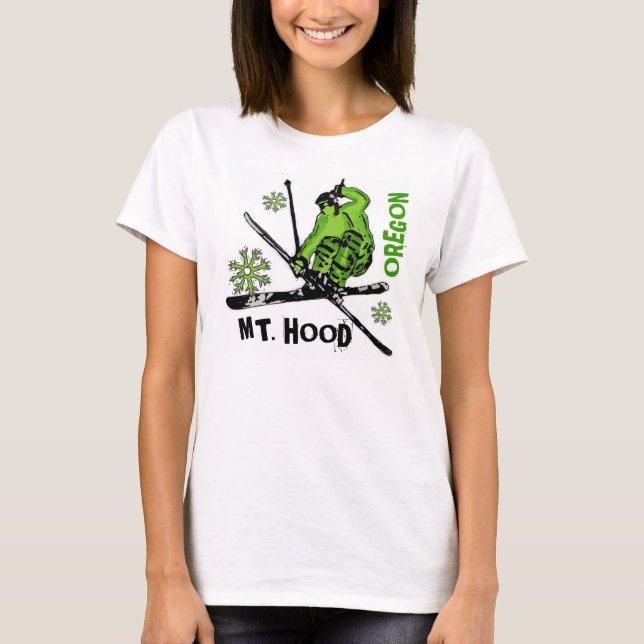 T-shirt tee des dames du mont Hood Oregon (Devant)
