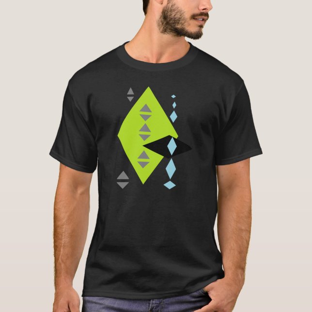 T-shirt Tee d'impression diamant futuriste (Devant)