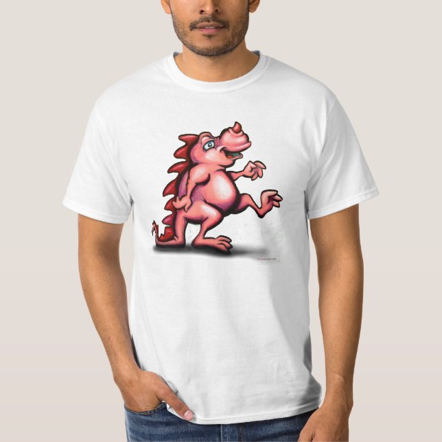 T-shirt Tee Dragon Rose Cute (Devant)