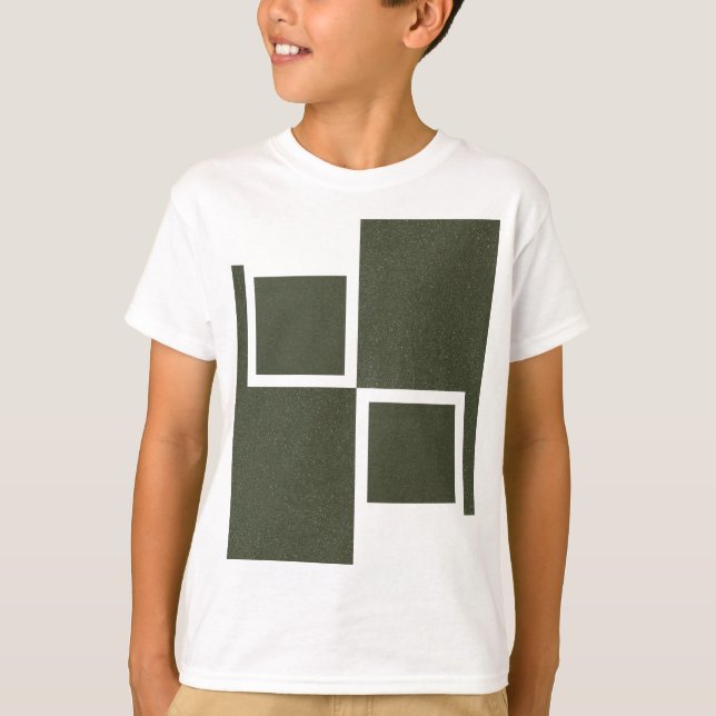 T-shirt Tee en boîte verte Moss moderne (Devant)