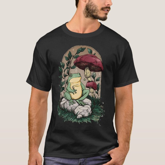 T-shirt Tee Enchanted Frogcore Fungi et Crapaud - Champign (Devant)
