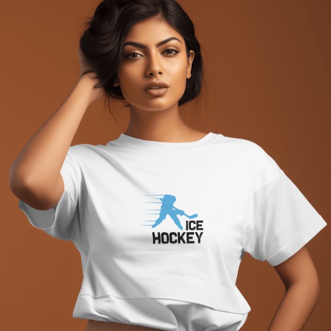 T-shirt Tee féminine de hockey sur glace dynamique (Créateur téléchargé)