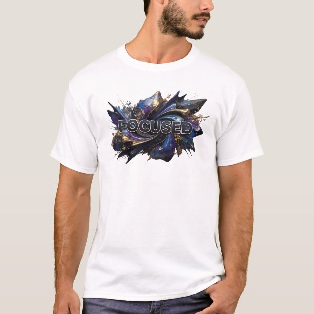 T-shirt Tee FOCUSED Navy Cool (Devant)