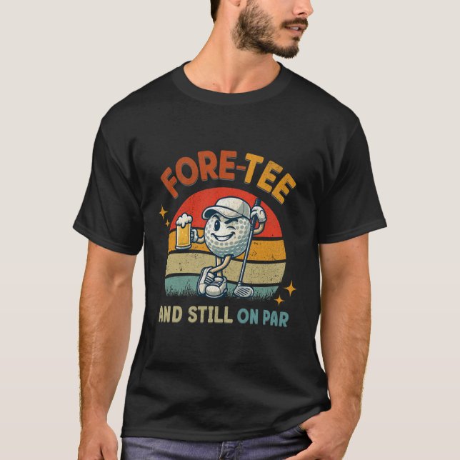T-shirt Tee Fore rétro Golf Fête d'anniversaire 40e Annive (Devant)