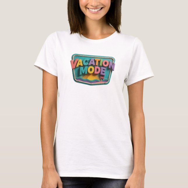 T-shirt Tee Fresh Teal Statement MODE VACANCES (Devant)