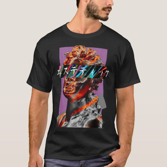 T-shirt Tee Futurisme Japonais Vaporwave Esthétique (Devant)