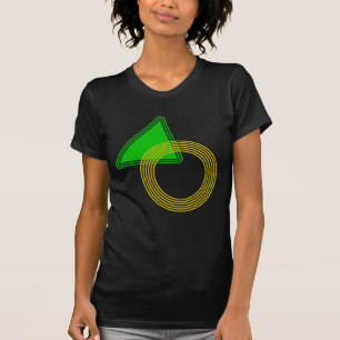 T-shirt Tee graphique à motifs géométriques rayures ombrée