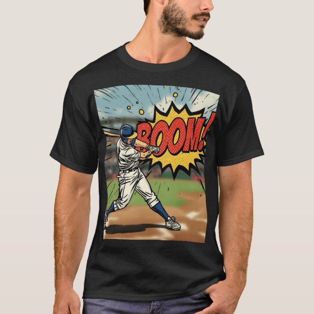 T-shirt Tee Graphique Cricket T20 Bat Ball Boom (Devant)