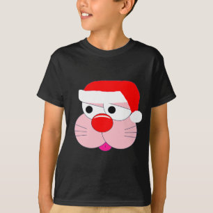 T-shirt Tee graphique de lapin de Noël mignon dessin animé