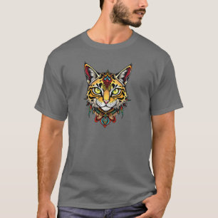 T-shirt Tee graphique de tête sauvage de la tribu avec des