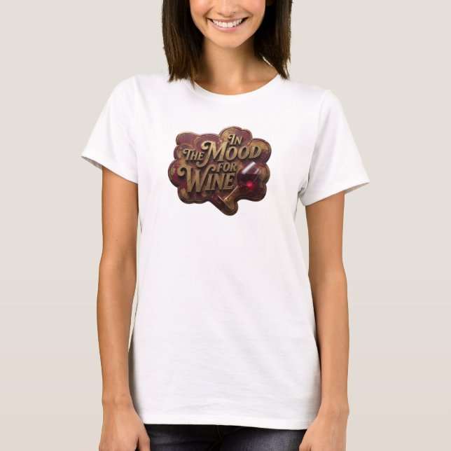T-shirt Tee graphique rose gras ENVIE DE VIN (Devant)
