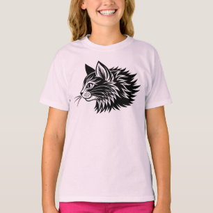 T-shirt Tee graphique vectorielle féline de chats générée