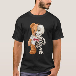 T-shirt Tee Hello Bear Toy Half Skeleton Wildlife Animal G