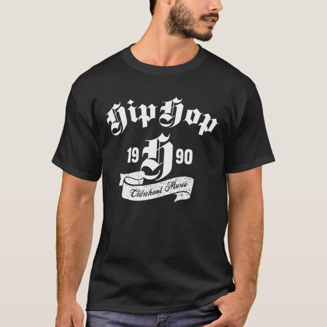 T-shirt Tee Hip Hop 1990 Gothique (Devant)