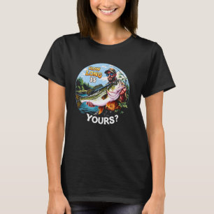T-shirt Tee homme pêche à la basse Perch Fish Design Combi