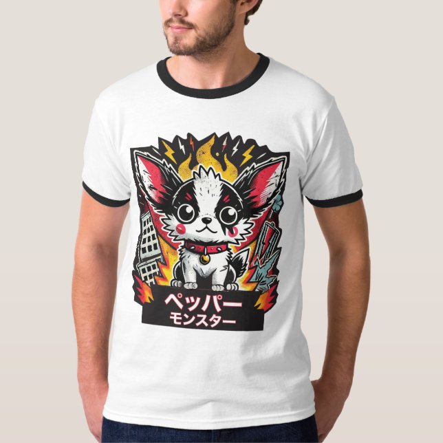 T-shirt Tee japonaise de Chihuahua (Devant)