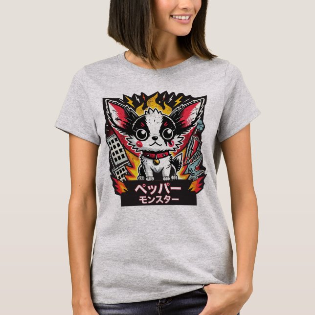 T-shirt Tee japonaise de Chihuahua (Devant)
