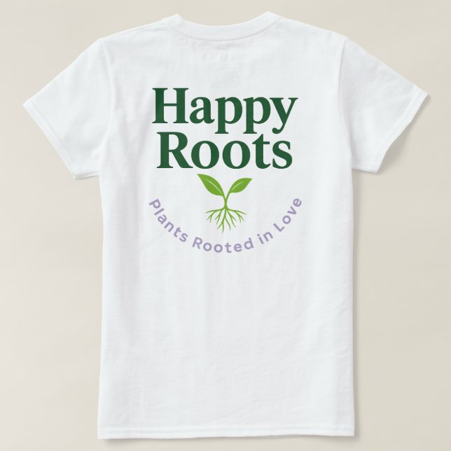 T-shirt Tee Logo (Impression Dos) | Happy Roots (Design dos)