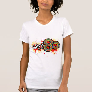 T-shirt tee logo "Spirit of the 80's" pour dames multicolo