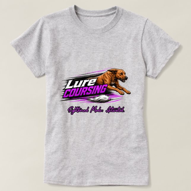 T-shirt Tee Lure Coursing Ridgeback - Mode Lévrier purp (Design devant)
