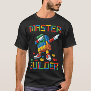 T-shirt Tee Master Builder Blocs de Dabbing Briques Constr