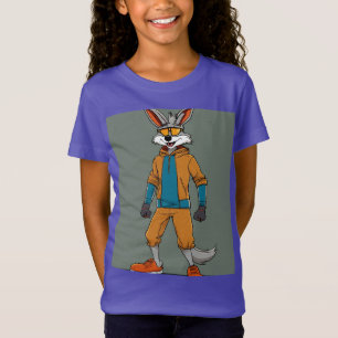 T-Shirt Tee minimaliste Retro Grey Wile E. Coyote — Loo de