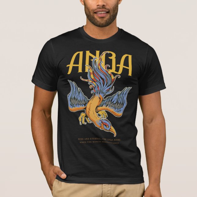 T-shirt Tee Mythique Anqa - Phénix de la Flamme Éternelle (Devant)