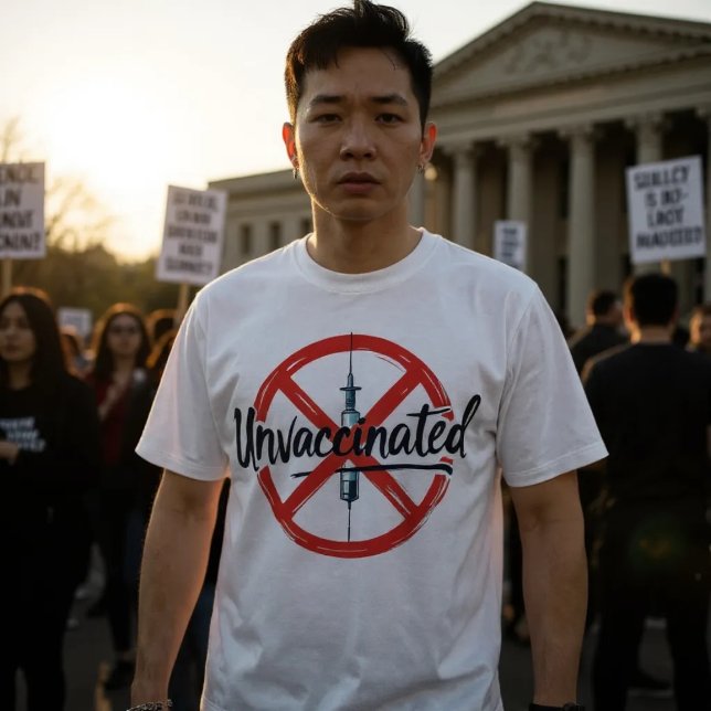 T-shirt Tee non vaccinée (Créateur téléchargé)
