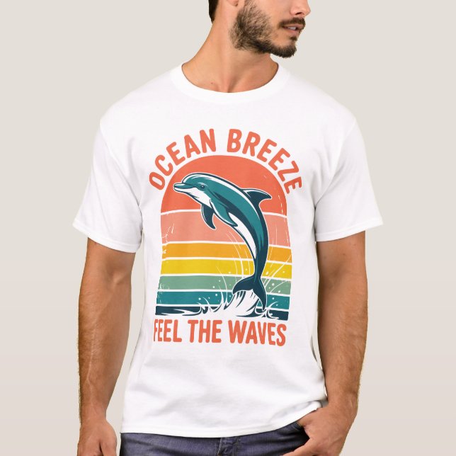 T-shirt Tee Oval Brise Océanique (Devant)