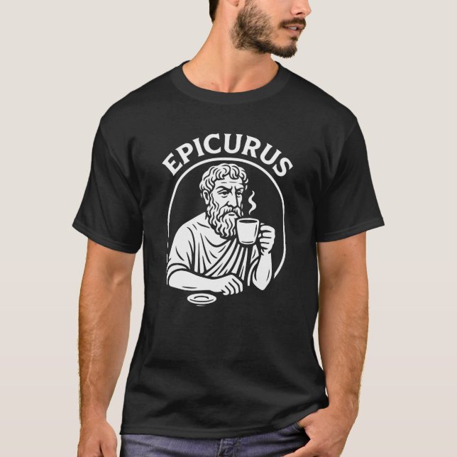 T-shirt Tee Philosophie Epicurus Cup (Devant)