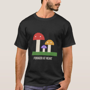 T-shirt Tee Pixel Mushroom Forager au cœur Cottagecore
