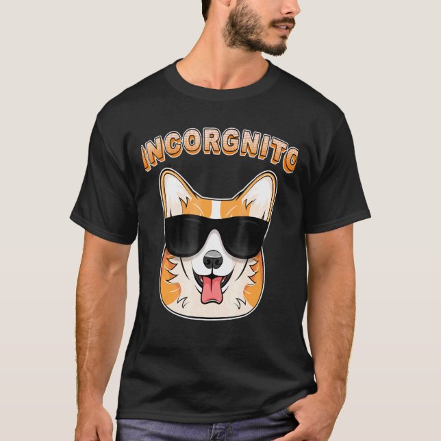 T-shirt Tee Pun Chien Corgi Incognito (Devant)