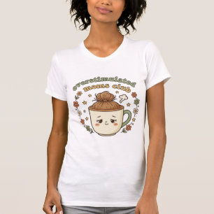 T-shirt Tee Retro Messy Bun Mug à Café