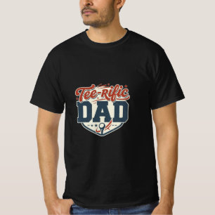 T-shirt Tee-Rific Dad Golf Pun Retro Sporty Typography