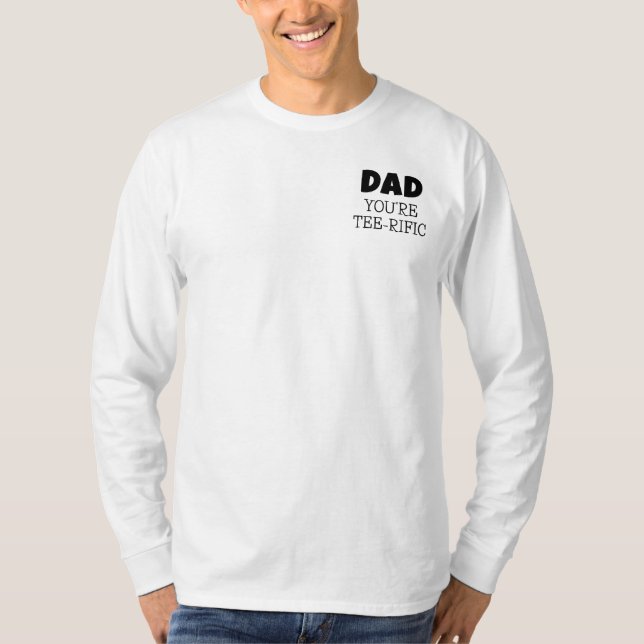 T-shirt Tee Rific Golf Pun Pocket Style Long Manche Papa (Devant)
