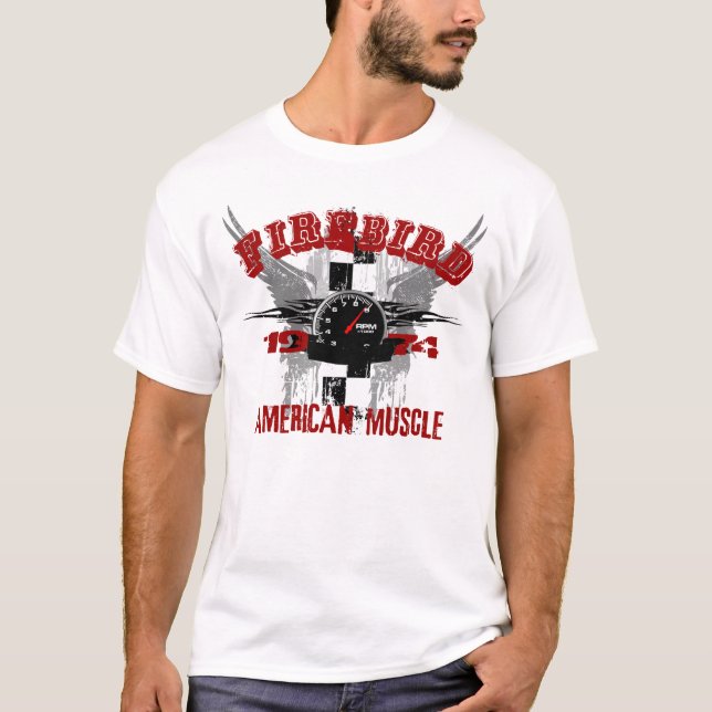 T-shirt Tee - shirt 1974 de graphique de Firebird (Devant)