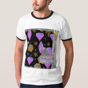 T-shirt Tee-shirt à encolure ras-du-cou Pink Diamonds & Go