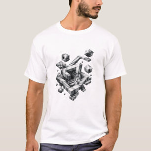 T-shirt Tee-shirt à illusion de vortex géométrique