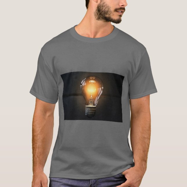 T-shirt Tee-shirt à l'ampoule Idée Lumineuse (Devant)