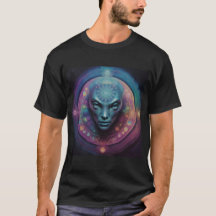 Tee-shirt à motif mandala alien