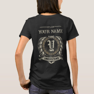 T-shirt Tee-shirt à nom personnalisé, vintage à monogramme