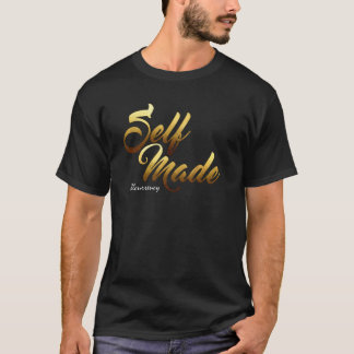 T-shirt Tee-shirt à script en or Self Made