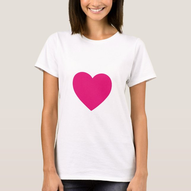 T-shirt Tee - shirt adapté par rose de coeur (Devant)