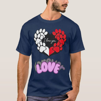 T-shirt Tee-shirt Adorable Coeur d'Animal