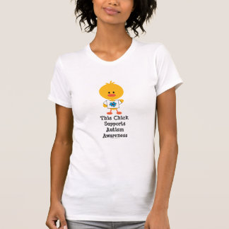 T-shirt Tee - shirt affligé par poussin de sensibilisation