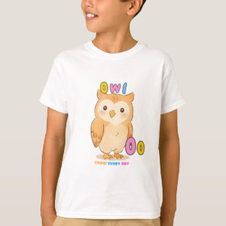 T-shirt Tee-shirt Alphabet « O pour Hibou » – Grandir Chaq