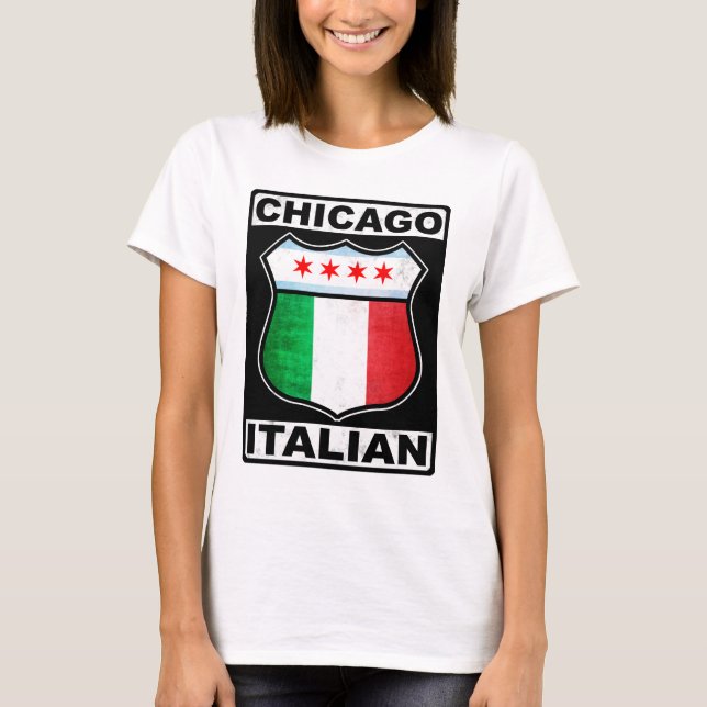 T-shirt Tee - shirt américain italien de Chicago (Devant)