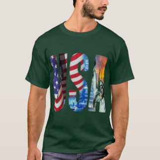 T-shirt Tee-shirt American Spirit Bold Typography